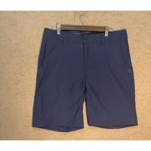 Stio Chino Shorts Mens 34 Blue Performance Pockets 10" Inseam Stretch Hiking